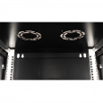 Шкаф 19" телекоммуникационный настенный, 4U 280x600х600 мм, дверь стекло, черный